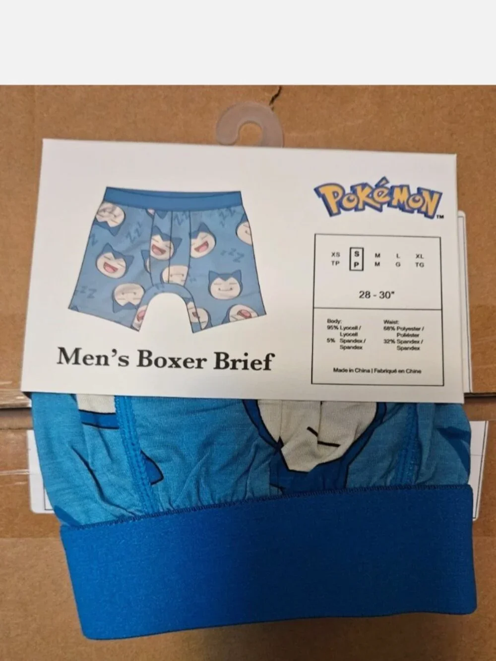 Pokemon Snorlax Men’s Boxer Brief - Size Small 28-30 NWT